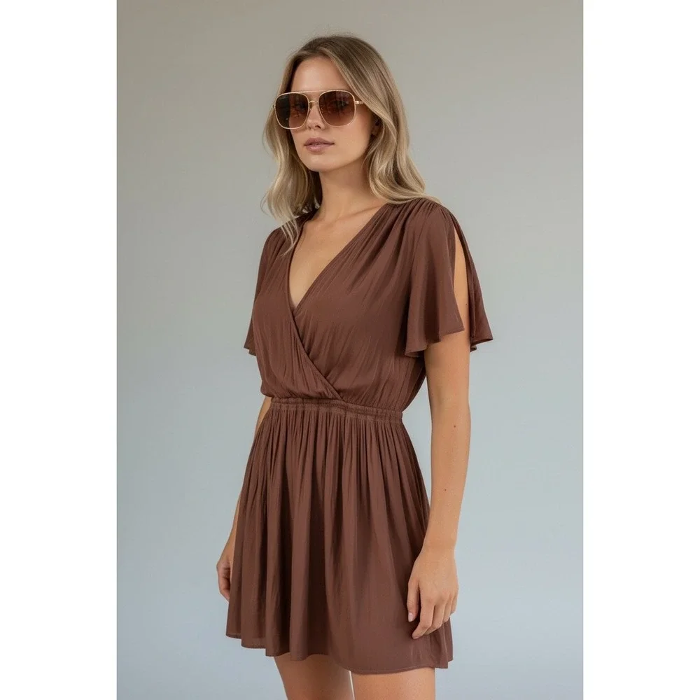 white bell sleeve dress White Long Sleeve Flare Dress  Juniper